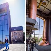 Left: Dr Bill Lumsden, the ‘Willy Wonka of whisky’, outside the new distillery