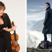 Left: Nicola Benedetti is the soloist in Bruch’s G minor Concerto, appearing with the Scottish Chamber Orchestra  in the Usher Hall on August 22. Photo: Simon Fowler
Right:  Alan Cumming as Robert Burns Photo: Lawrence Winram